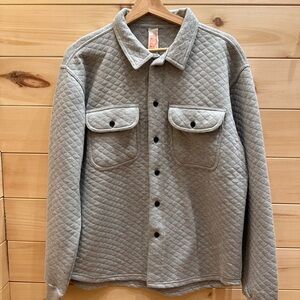 Quilted Gray Women's Shirt Jacket